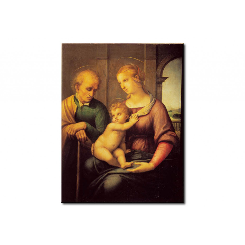 Schilderij  Rafael Santi: The Holy Family With The Beardless Joseph