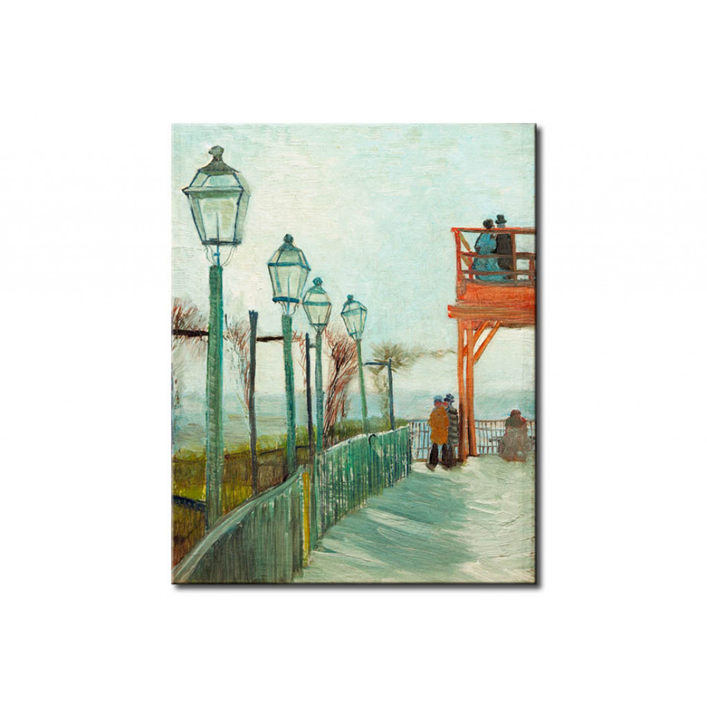 Schilderij  Vincent Van Gogh: Terrace And Observation Deck At The Moulin De Blute-Fin, Montmartre