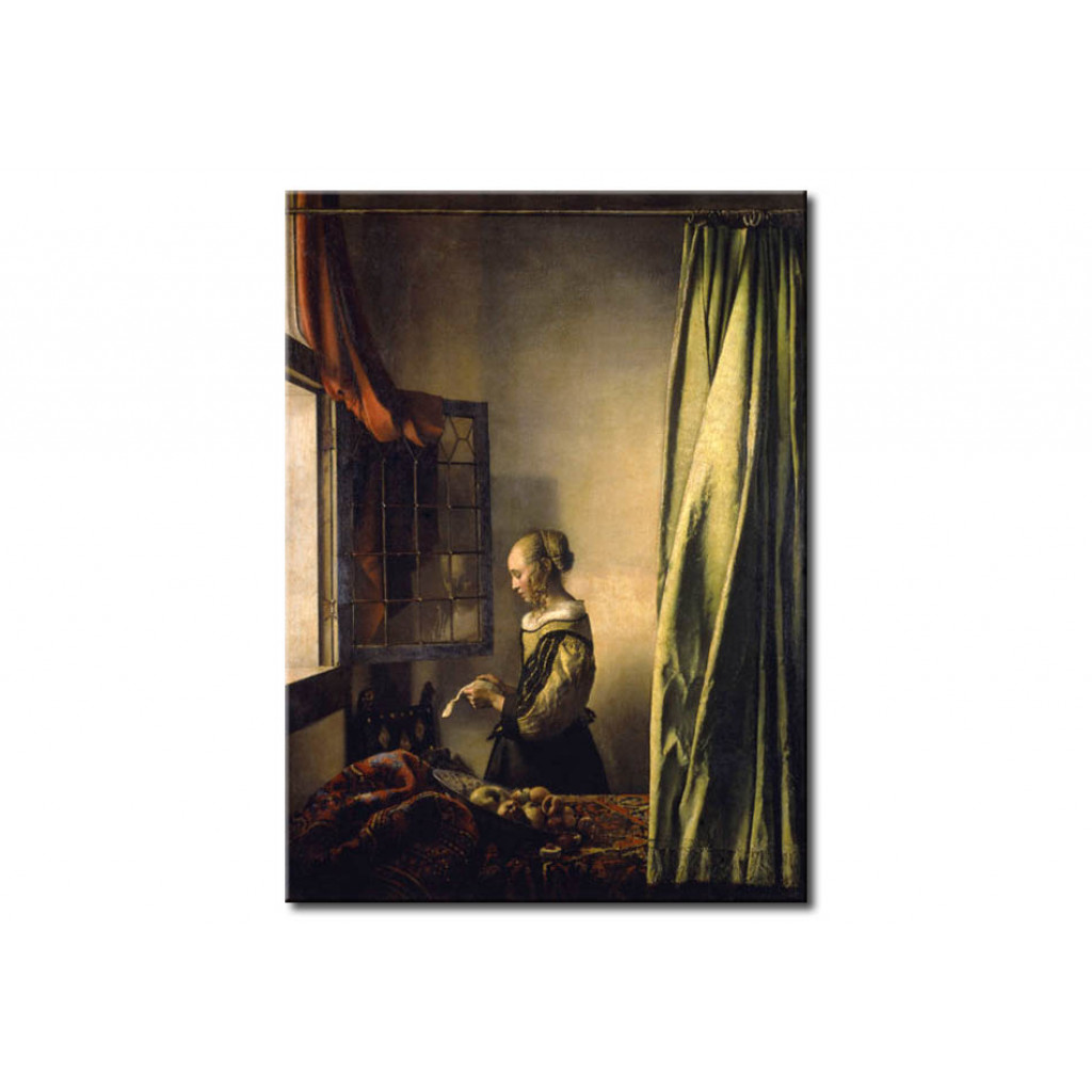 Schilderij  Jan Vermeer: Girl Reading A Letter At An Open Window