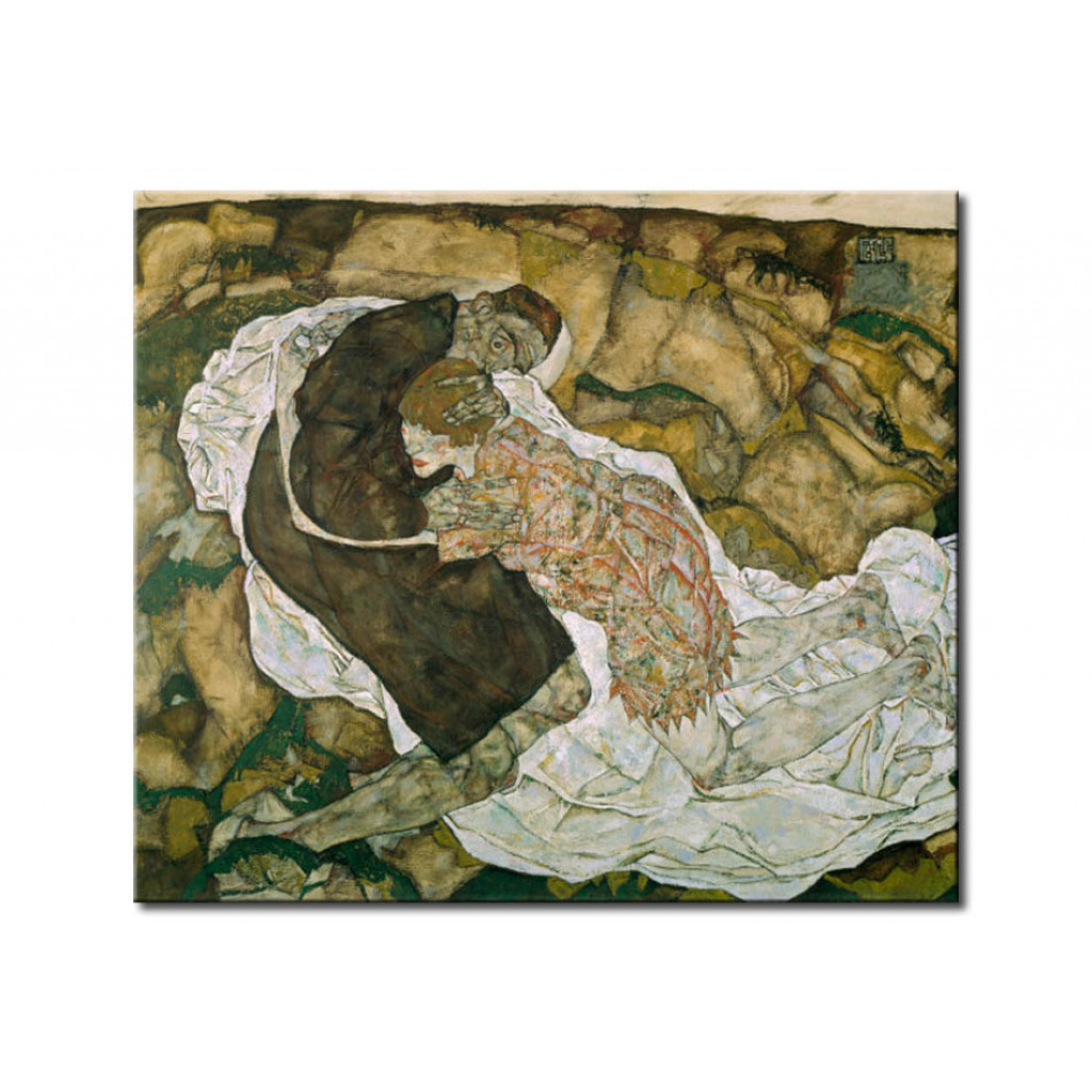 Schilderij  Egon Schiele: Der Tod Und Das Mädchen
