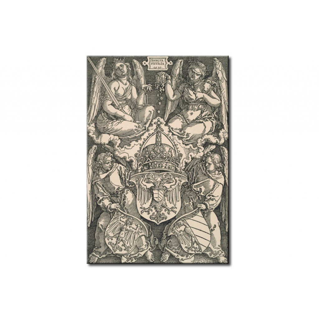 Schilderij  Albrecht Dürer: Coat Of Arms Of The Reich And The City Of Nuremberg