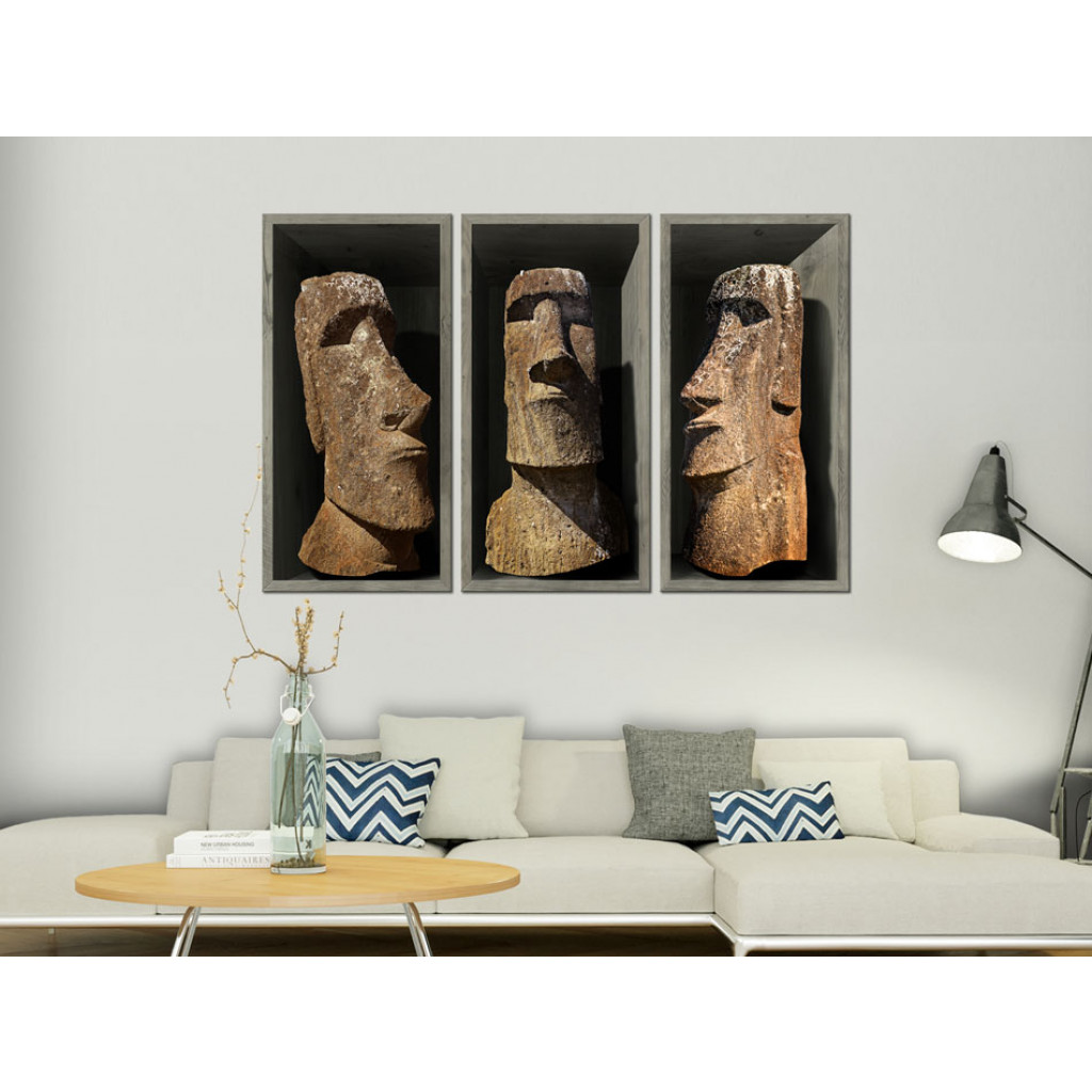 Schilderij  Inspiratie: Moai (Easter Island)