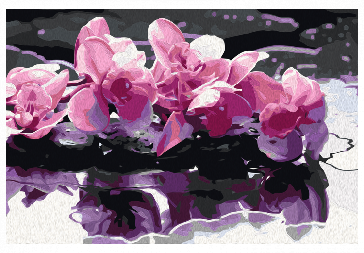 Cuadro para pintar por números Orquídea púrpura 107151 additionalImage 5