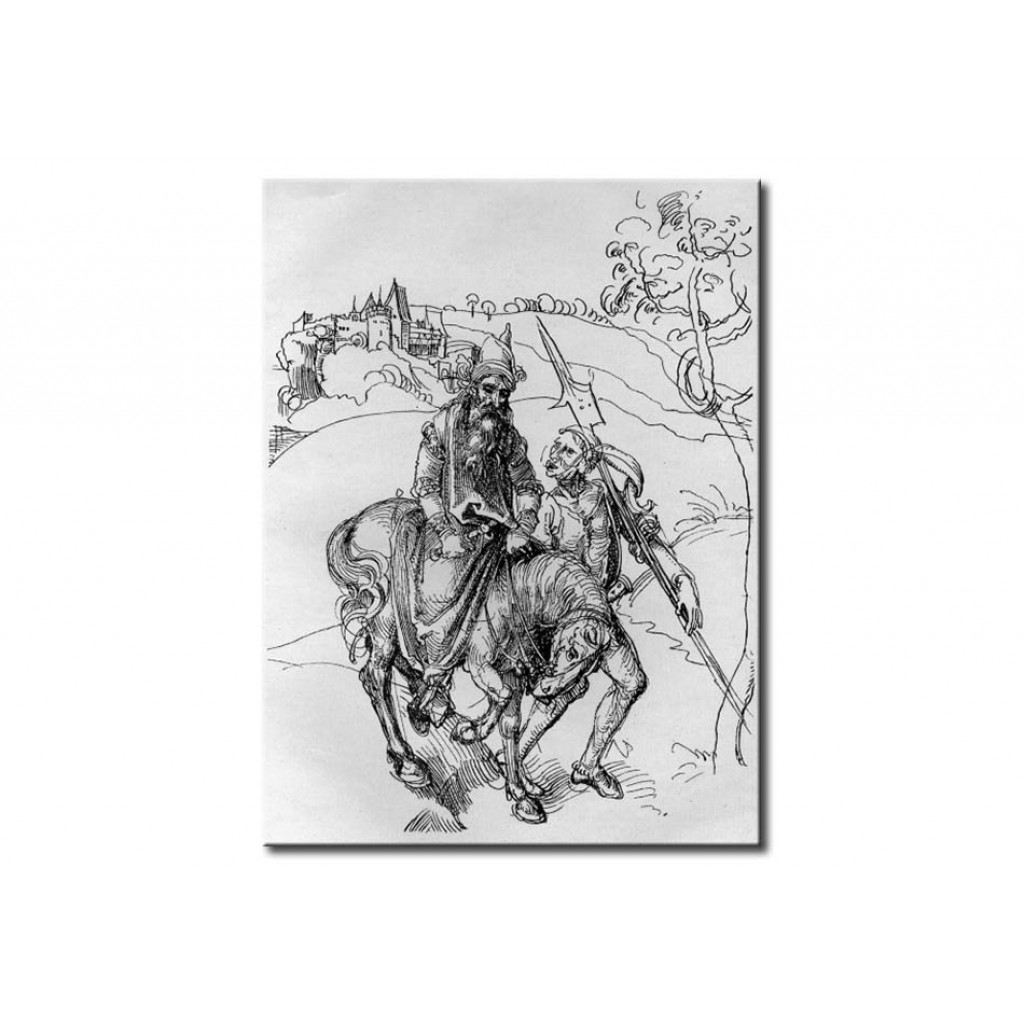 Schilderij  Albrecht Dürer: The Blind Horseman