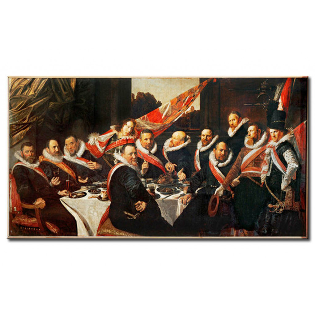 Reprodução Da Pintura Famosa Banquet Of The Officers Of St. George Rifle Club In Haarlem