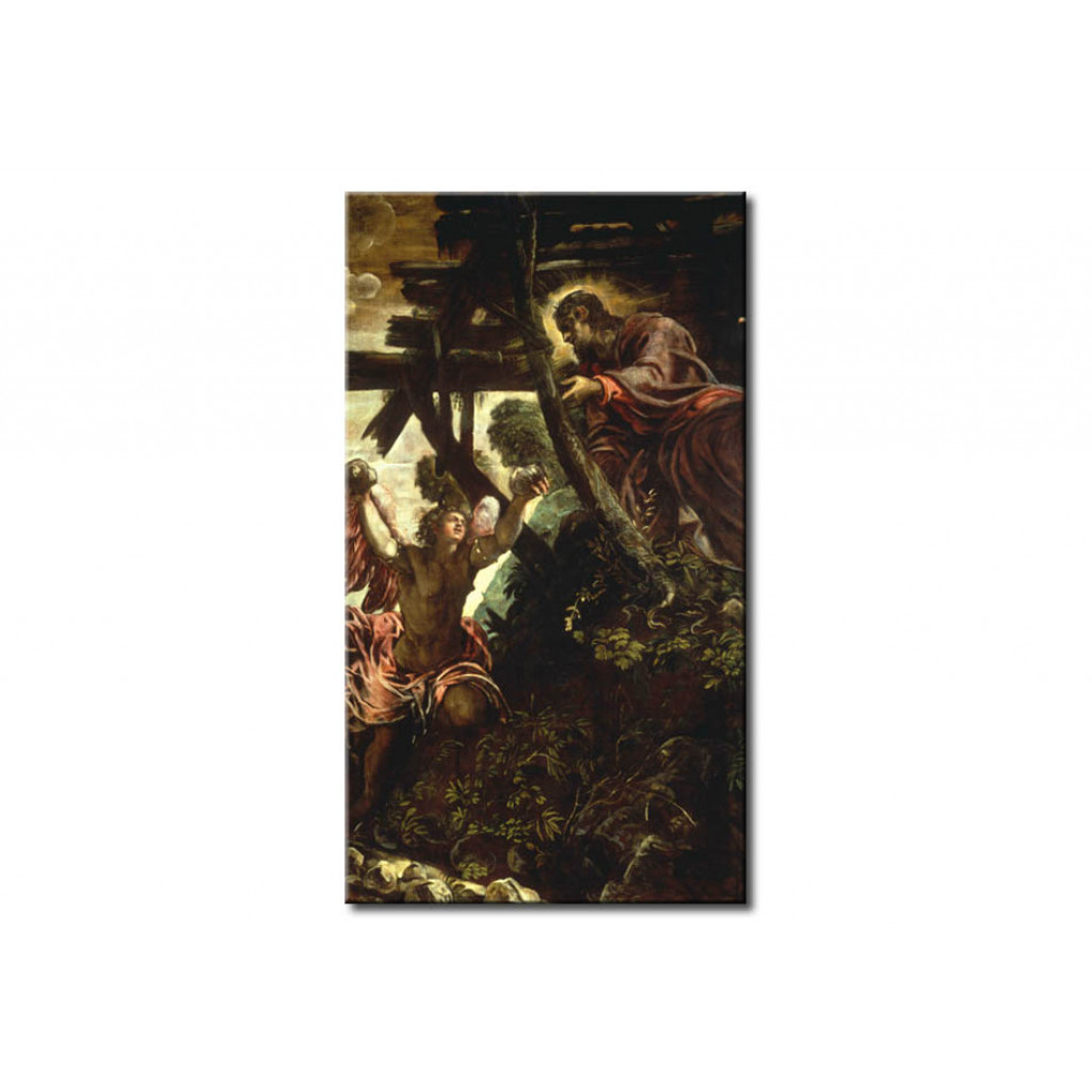 Schilderij  Tintoretto: Temptation Of Christ In The Desert