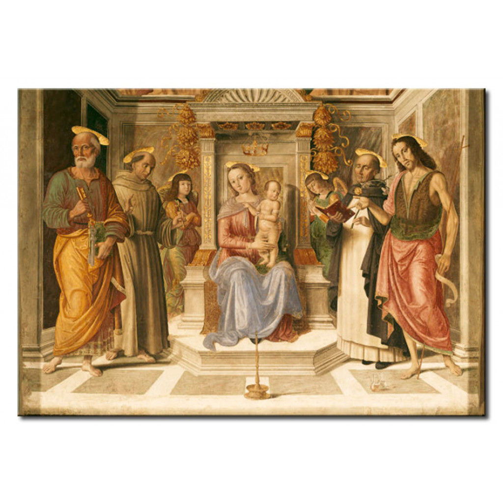 Schilderij  Pinturicchio: Mary With The Child And Saints