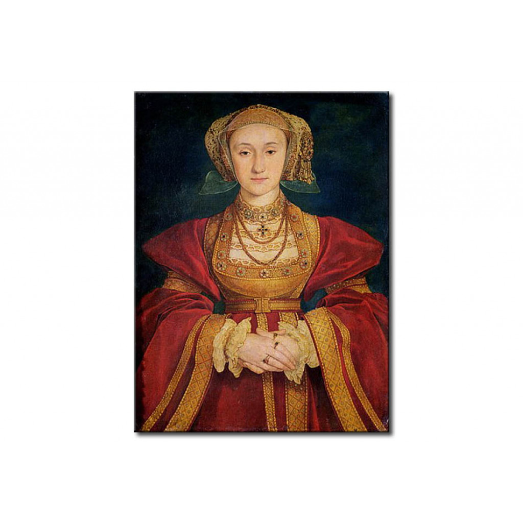 Schilderij  Hans Holbein De Jonge: Portrait Of Anne Of Cleves