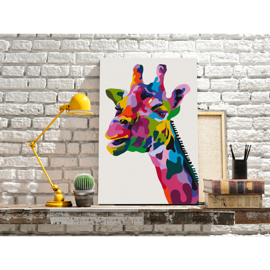 Obraz Do Malowania Po Numerach Kolorowa żyrafa