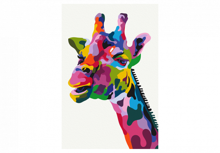 Wandbild zum Malen nach Zahlen Colourful Giraffe 117451 additionalImage 7