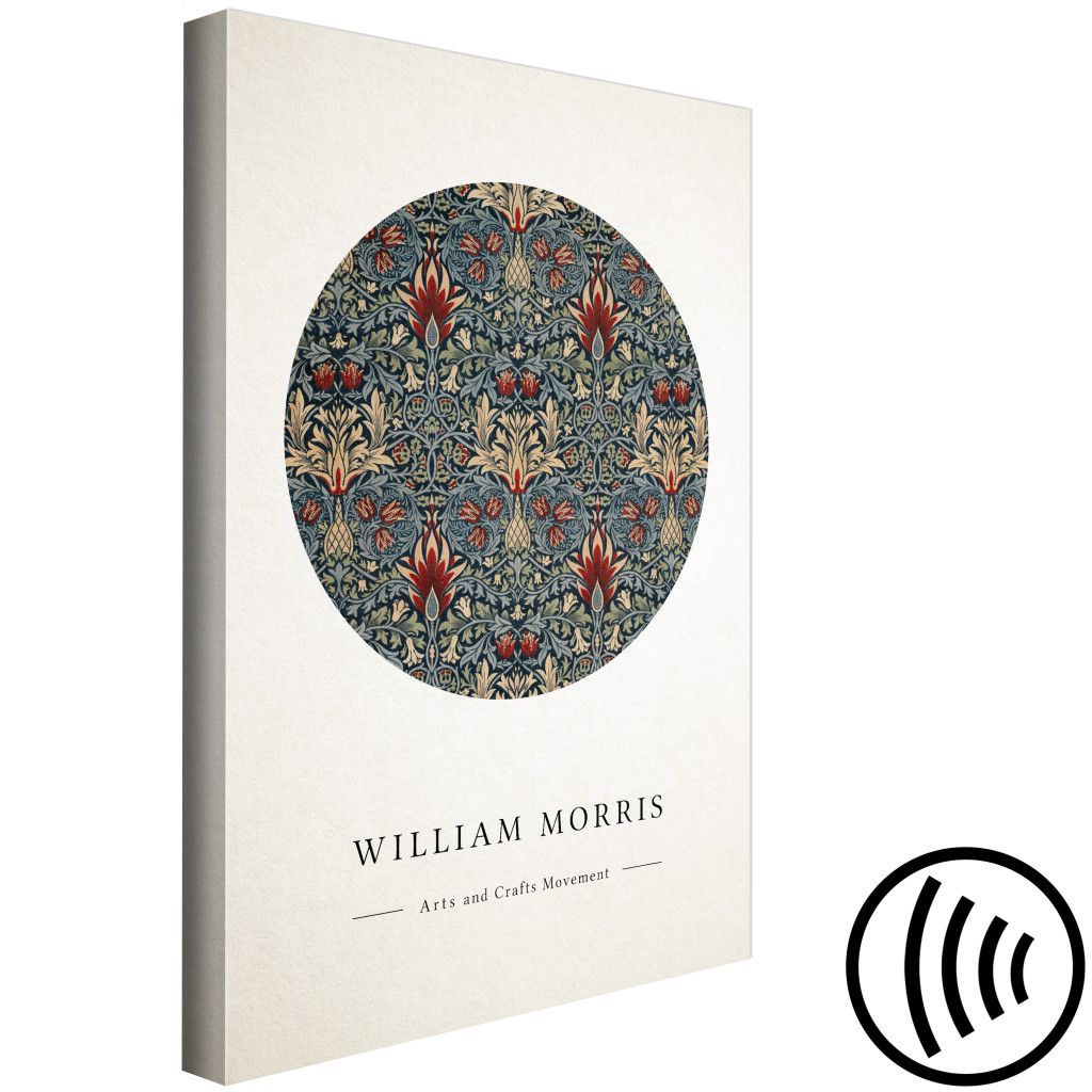 Quadro Desenho De William Morris - Ornamento Abstracto Com Texto Em Inglês