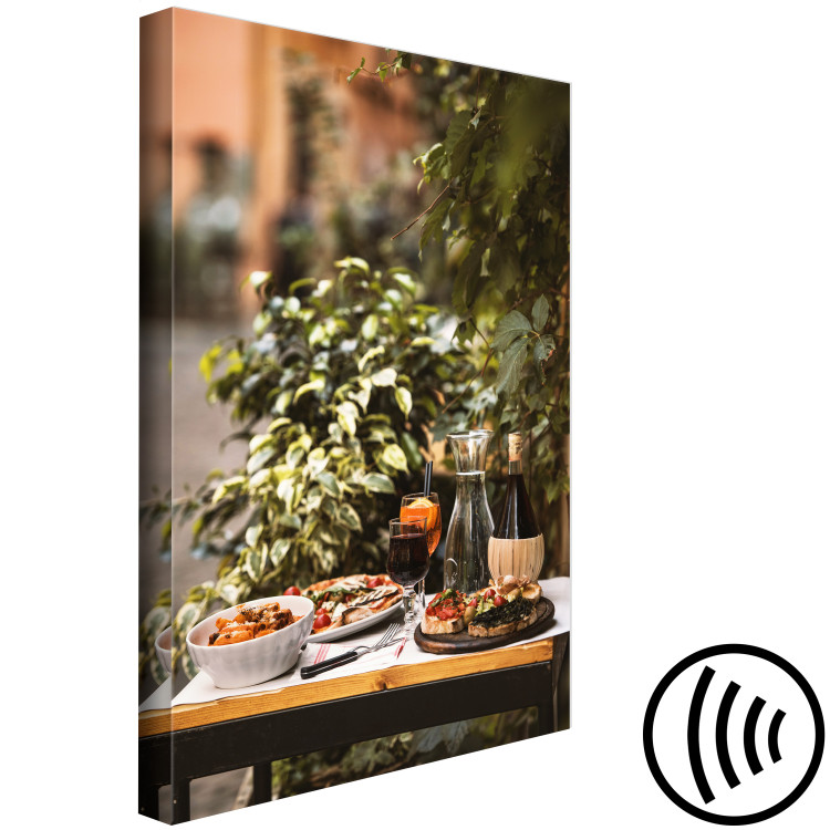 Canvas Italian meal - still life photo with plants in the background 135851 additionalImage 6