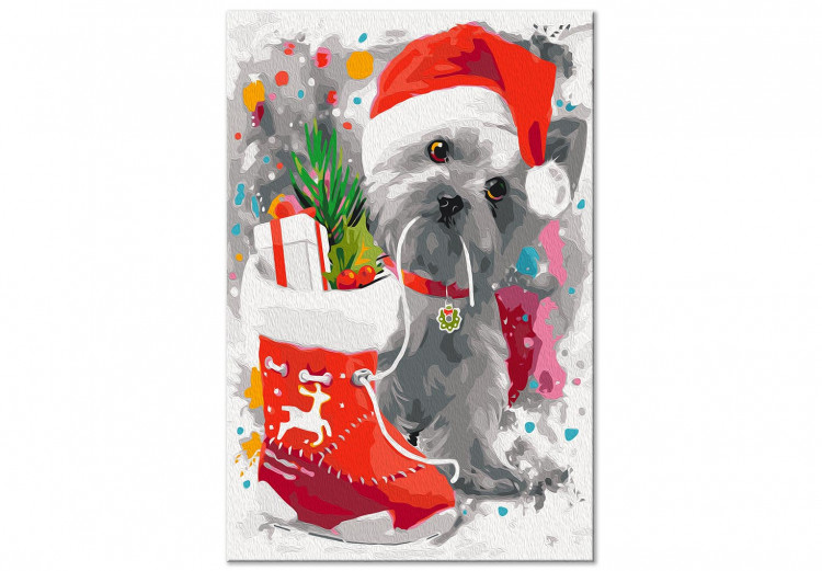 Tableau peinture par numéros Christmas Puppy 137951 additionalImage 4