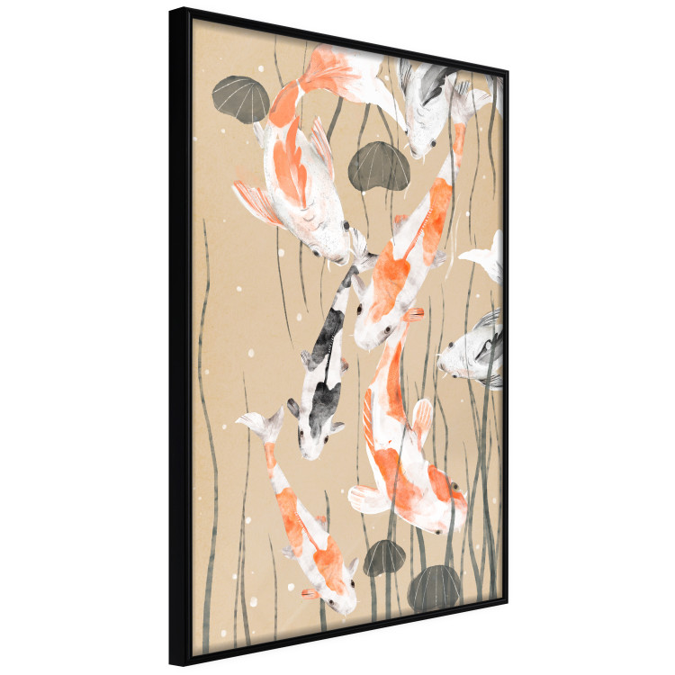 Plakat Karpie koi - pływające malowane japońskie karpie wśród wodorostów 145151 additionalImage 15