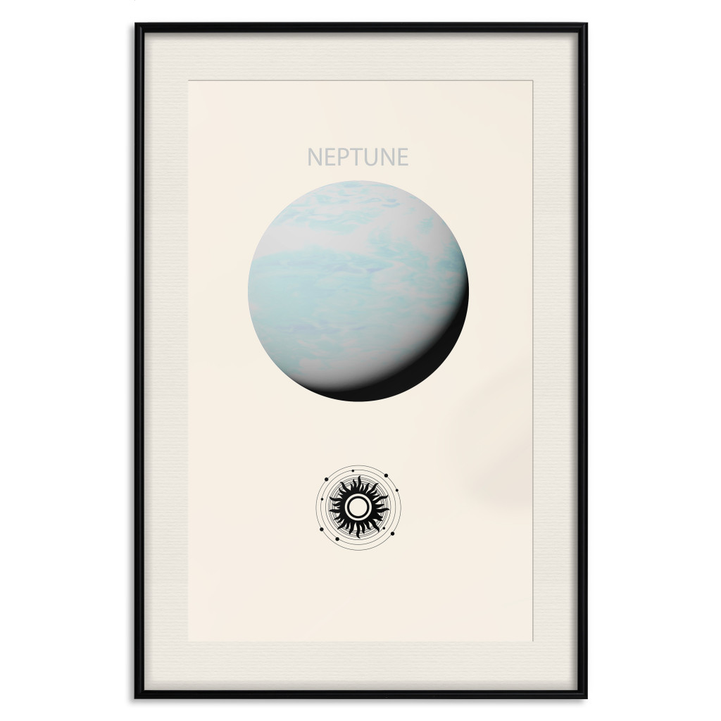 Plakat: Neptun - Gazowa Planeta Olbrzym Z Układem Słonecznym