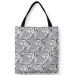 Bolsa de mujer Leafy mauresque - black and white floral pattern in linear style 147551