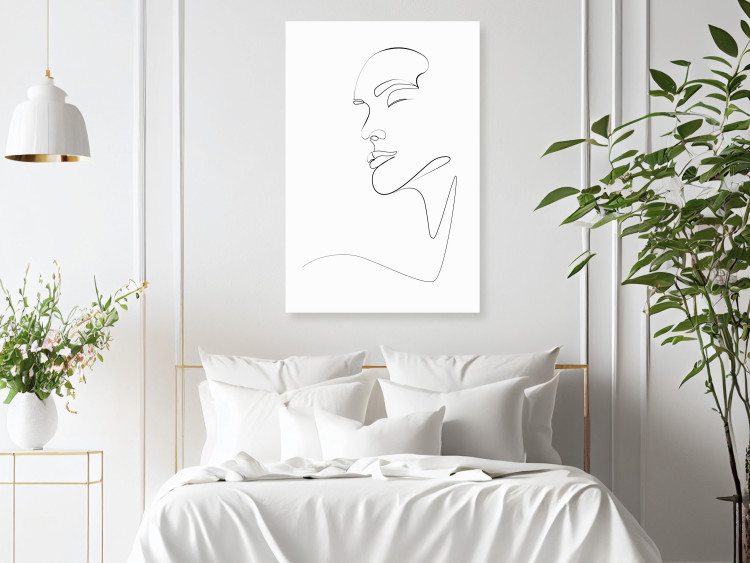 Quadro Linear Art - A Woman’s Face Drawn With One Line on a White Background 149851 additionalImage 3