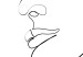 Quadro Linear Art - A Woman’s Face Drawn With One Line on a White Background 149851 additionalThumb 5