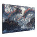 Canvas Art Print Sea Battle - Warships and Monsters in the Stormy Ocean 150651 additionalThumb 2