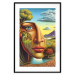 Póster Abstract Face - Portrait of a Woman Against the Background of Mountains and a Small Town 151151 additionalThumb 14