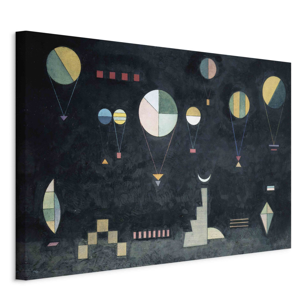 Duży Obraz XXL Płytka Głębia - Kompozycja Wassily'ego Kandinsky'ego Na Ciemnym Tle [Large Format]