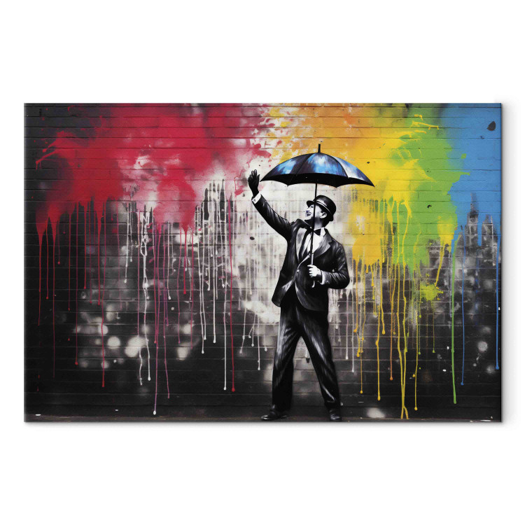 Banksy Colorful Rain | Poster