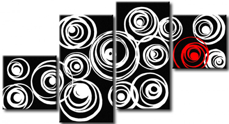 Wandbild Moment - schwarz, weiß, rot  46551