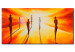 Tableau décoratif Lumière orange (1 pièce) - Abstraction avec des personnages 47051