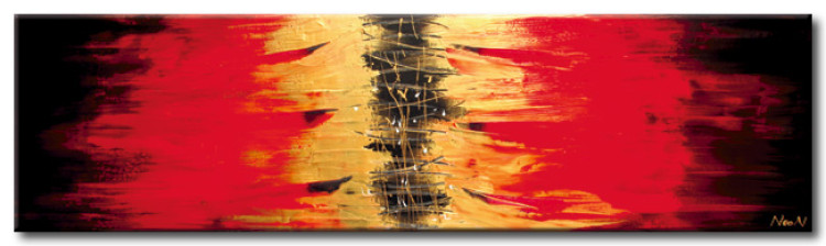 Tableau décoratif Brûlure des sentiments (1 pièce) - abstraction colorée 48351