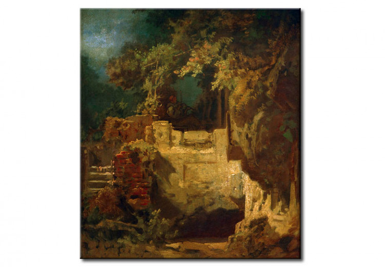 Wandbild Hermit mit dem Geigenspiel in seiner Einsiedelei. 52751