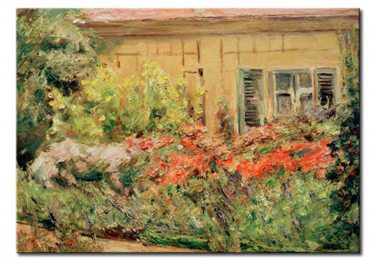Tableau de maître Jardin de Wannsee. buissons de fleurs à la maisonnette de jardinier 53351