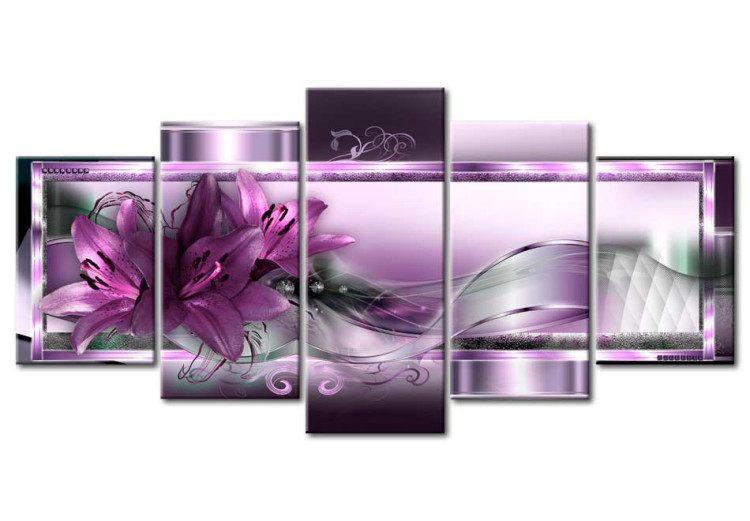 Obraz na szkle Purpurowe lilie [Glass] 93051 additionalImage 2