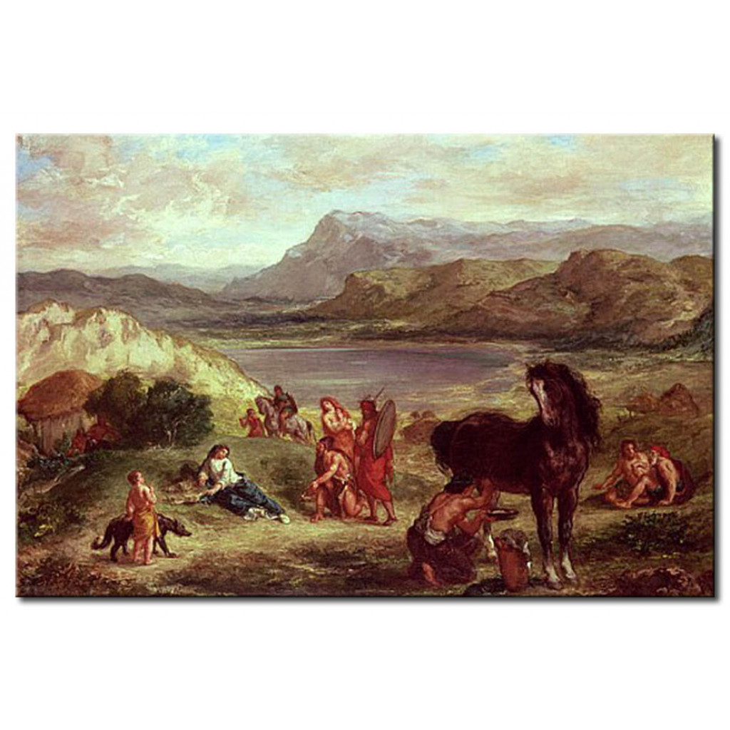 Schilderij  Eugène Delacroix: Ovid Among The Scythians
