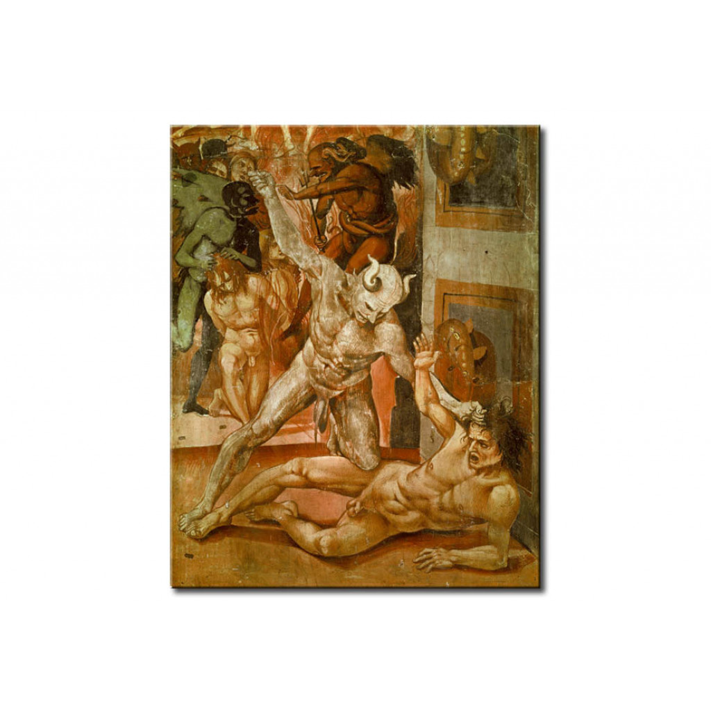 Schilderij  Luca Signorelli: Charon, The Damned And The Archangels