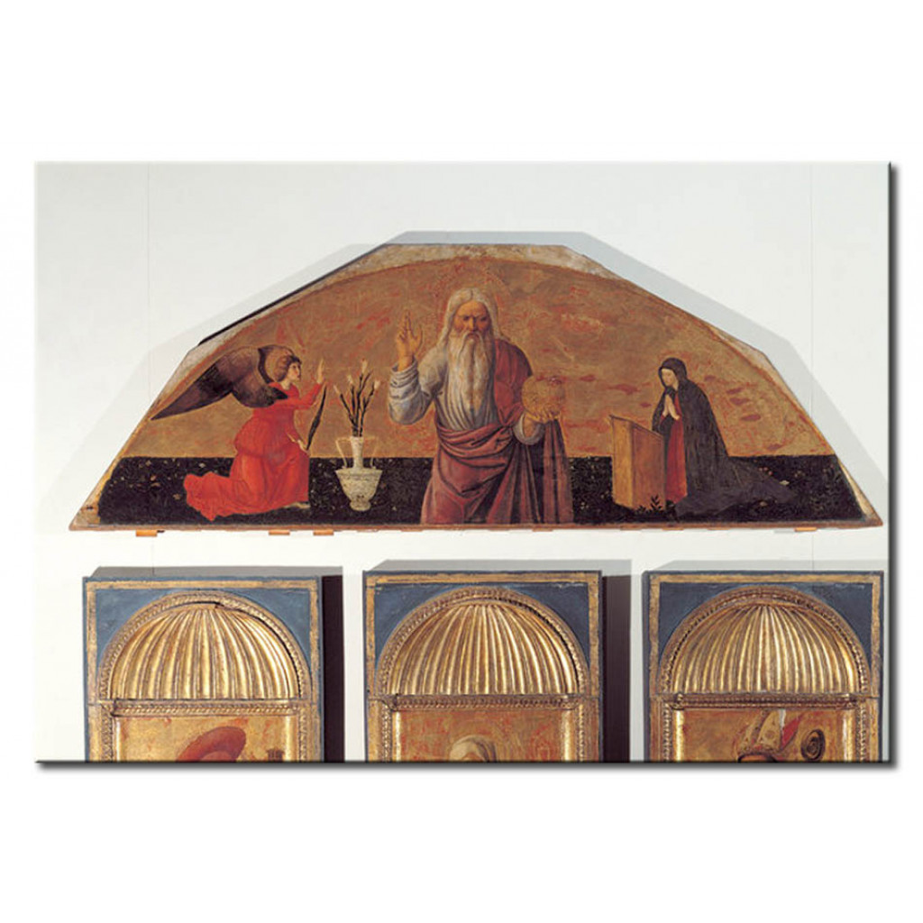 Schilderij  Giovanni Bellini: God The Father With The Annunciation