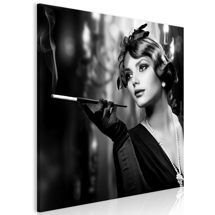 Obraz Dama z papierosem (1-częściowy) kwadrat 123461 additionalImage 2