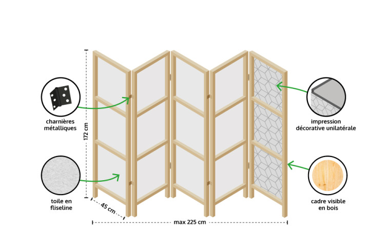 Paravent design Kiwi slices [Room Dividers] 133261 additionalImage 8