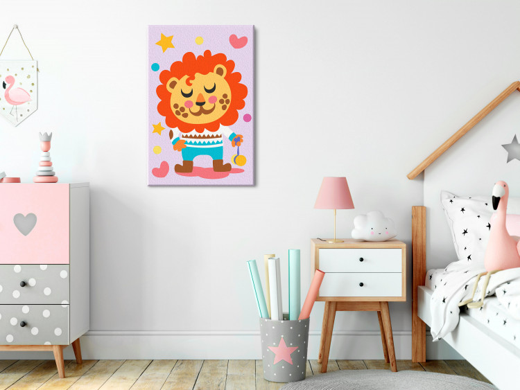 Painting Kit for Children Lion and His Yo-Yo - A Cheerful Animal for Children With a Colorful Background 149761 additionalImage 2