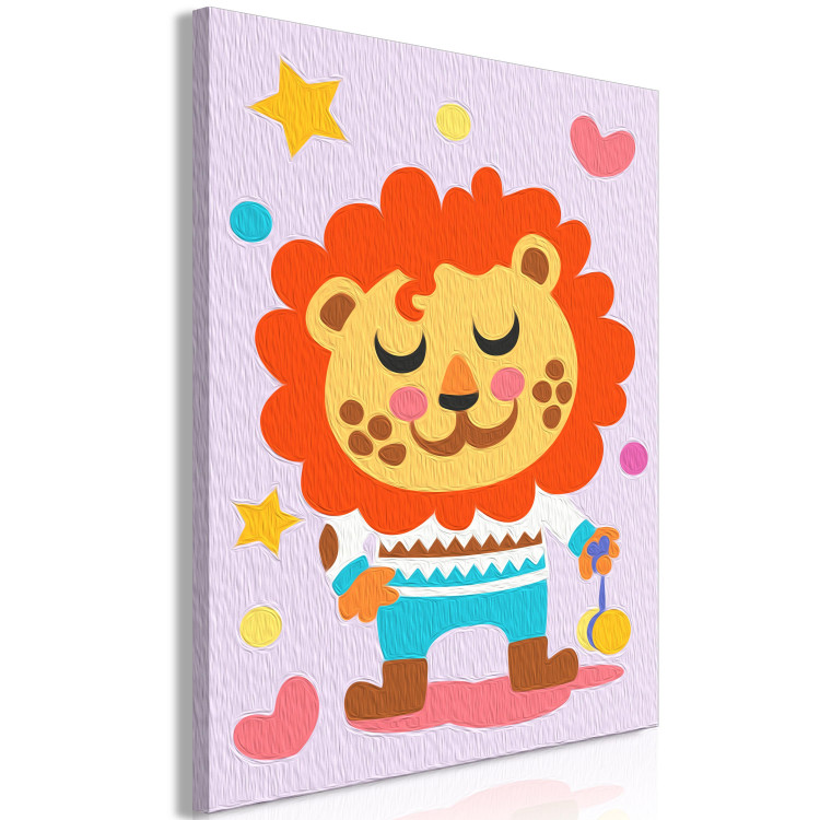 Painting Kit for Children Lion and His Yo-Yo - A Cheerful Animal for Children With a Colorful Background 149761 additionalImage 3