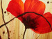 Bild auf Leinwand Goldene Mohnblumenwiese (3-teilig) - Rote Blumen auf Flecken 48561 additionalThumb 3