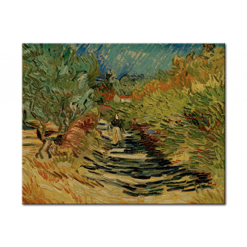Schilderij  Vincent Van Gogh: Path At Saint-Rémy