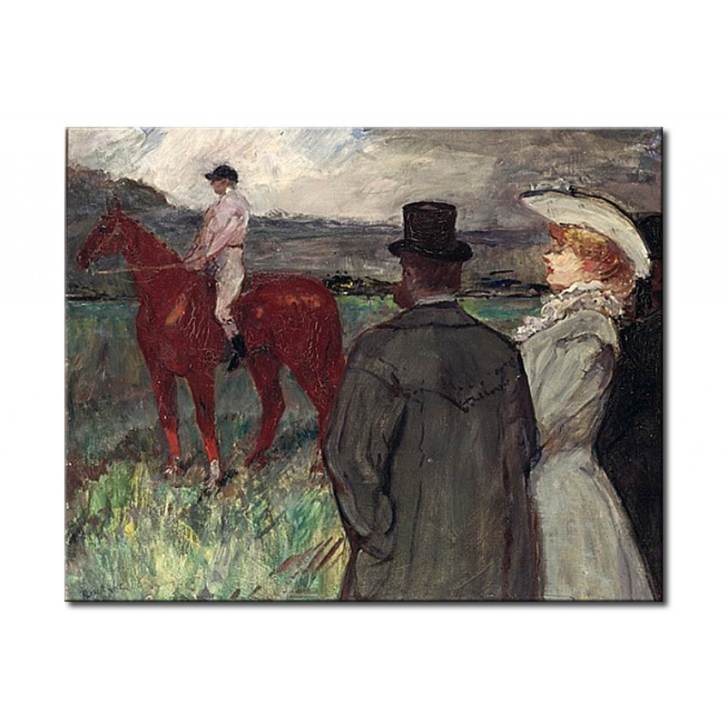Schilderij  Henri De Toulouse-Lautrec: At The Racecourse
