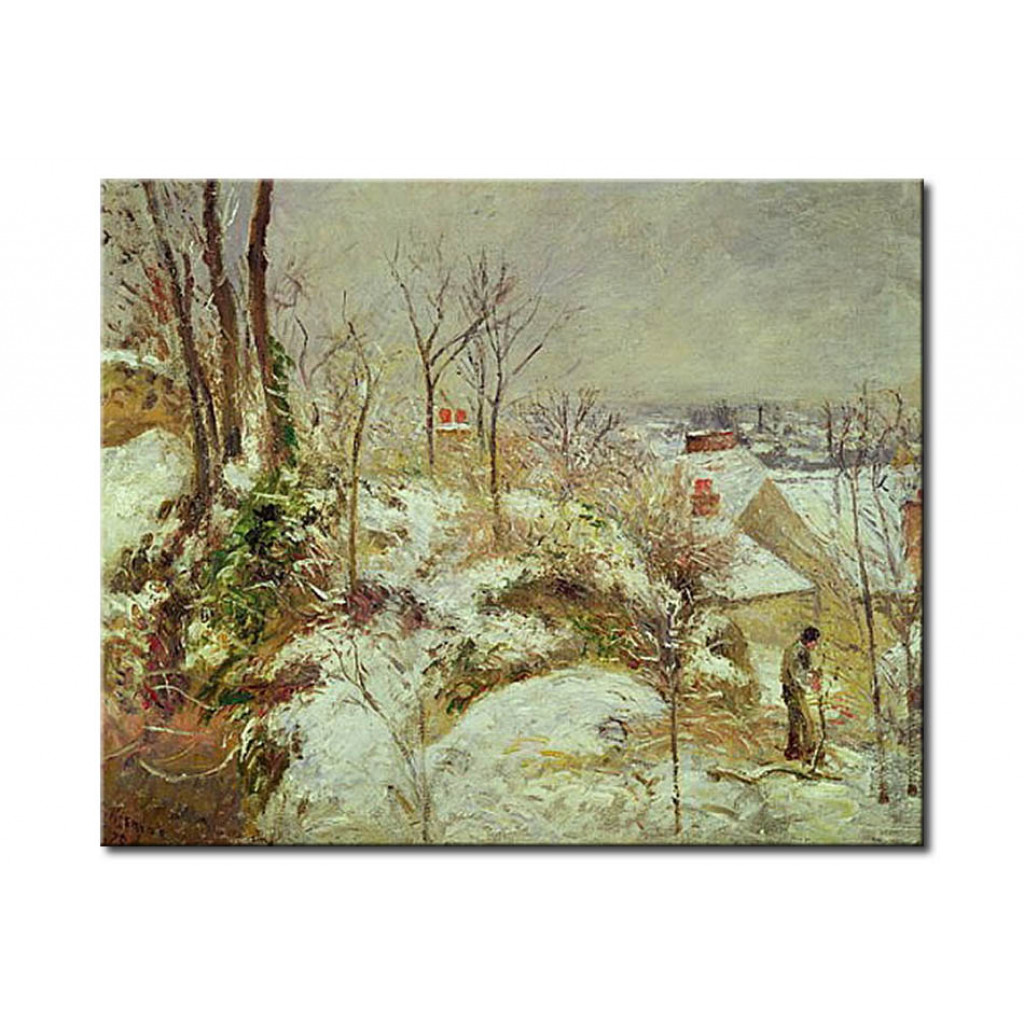 Schilderij  Camille Pissarro: Snow Scene