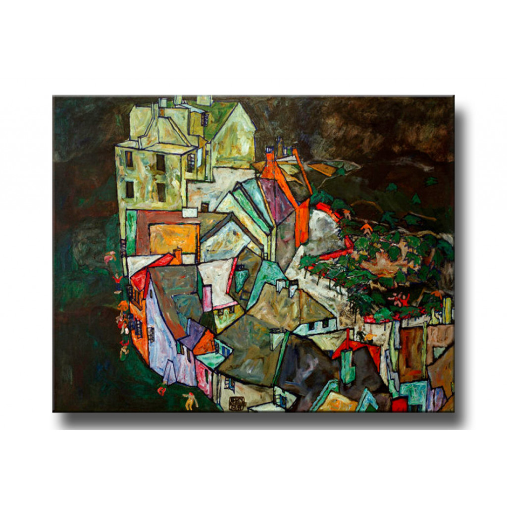 Schilderij  Egon Schiele: End Of Town (Krumau Houses III)