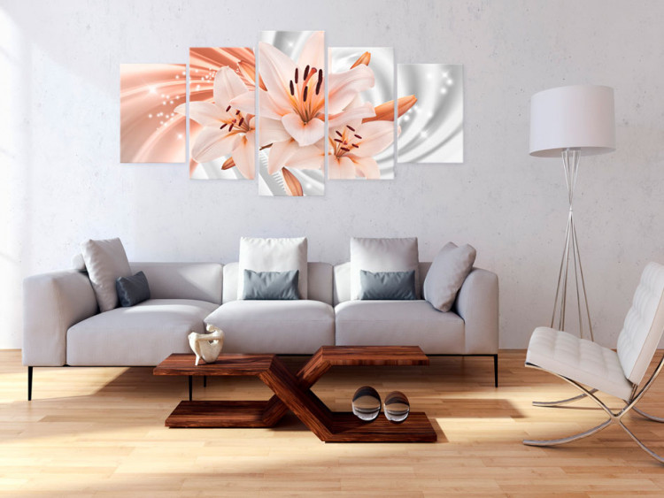 Canvas Art Print Coral Lilies 92261 additionalImage 3