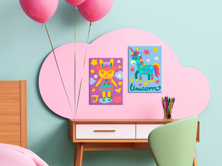 Kit de pintura artística para niños Conejo y unicornio 107271 additionalImage 2