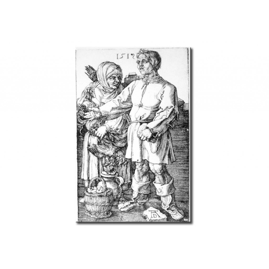 Schilderij  Albrecht Dürer: Peasants At The Market