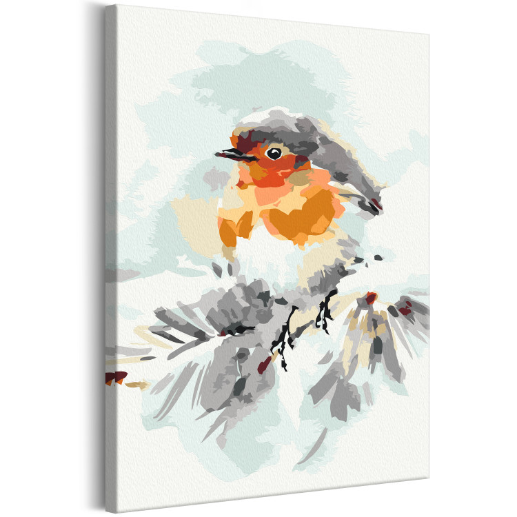 Cuadro para pintar con números Bird on the Christmas Tree 130771 additionalImage 4