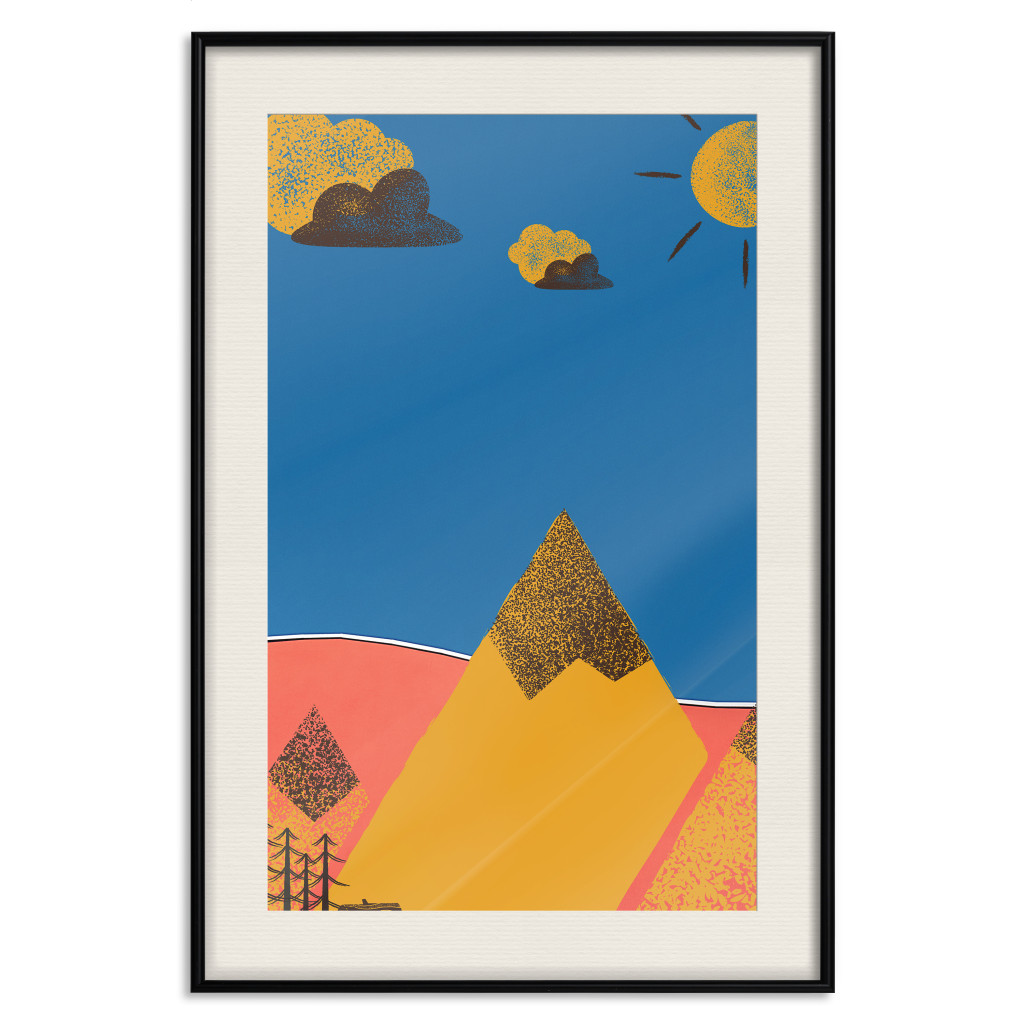 Plakat: Kolorowe Góry I Słońce [Poster]