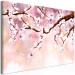 Obraz Gałązka kwitnącej wiśni - ilustracja z drzewem na różowym tle 135771 additionalThumb 2
